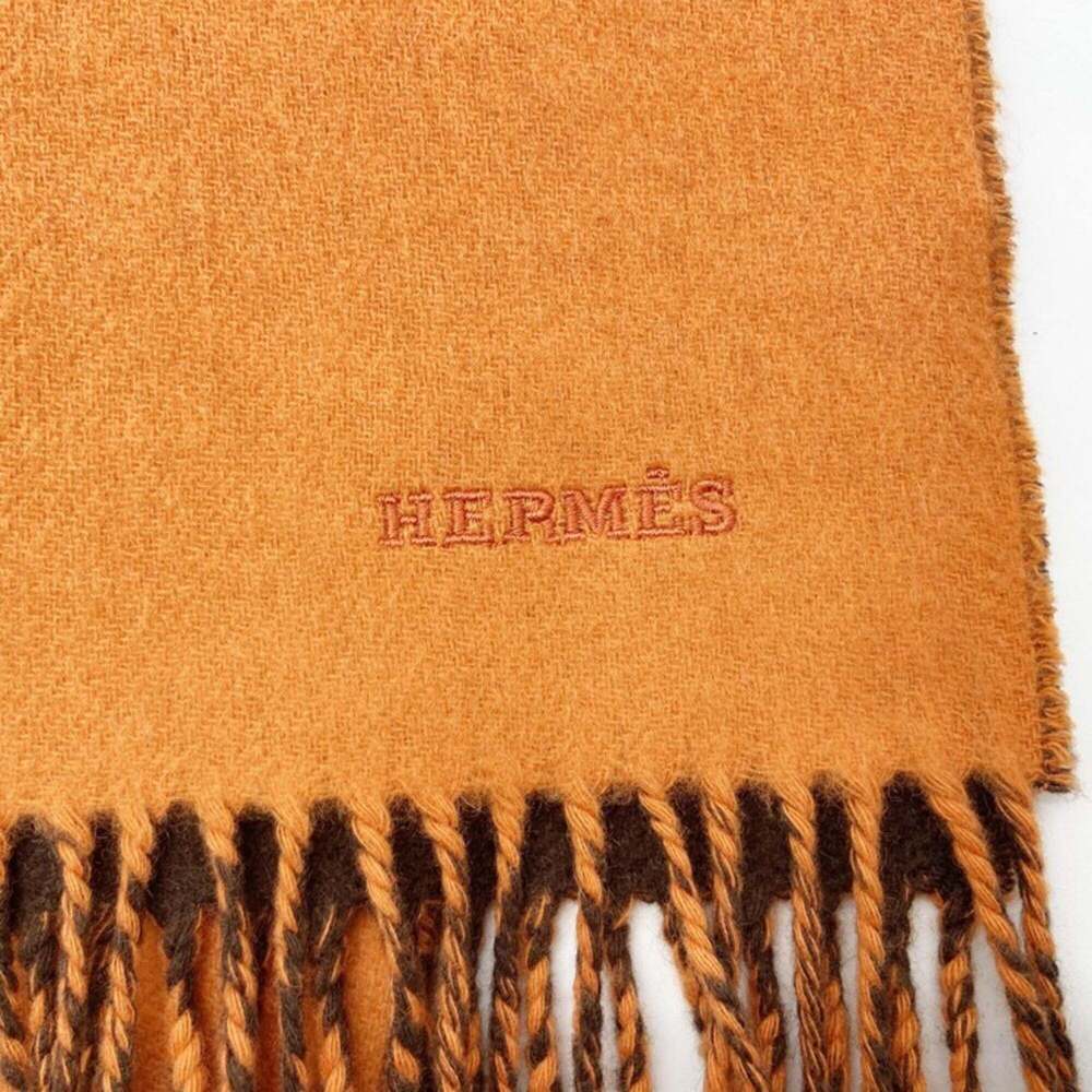 HERMES Authentic Brown Scarf - Picture 3 of 4